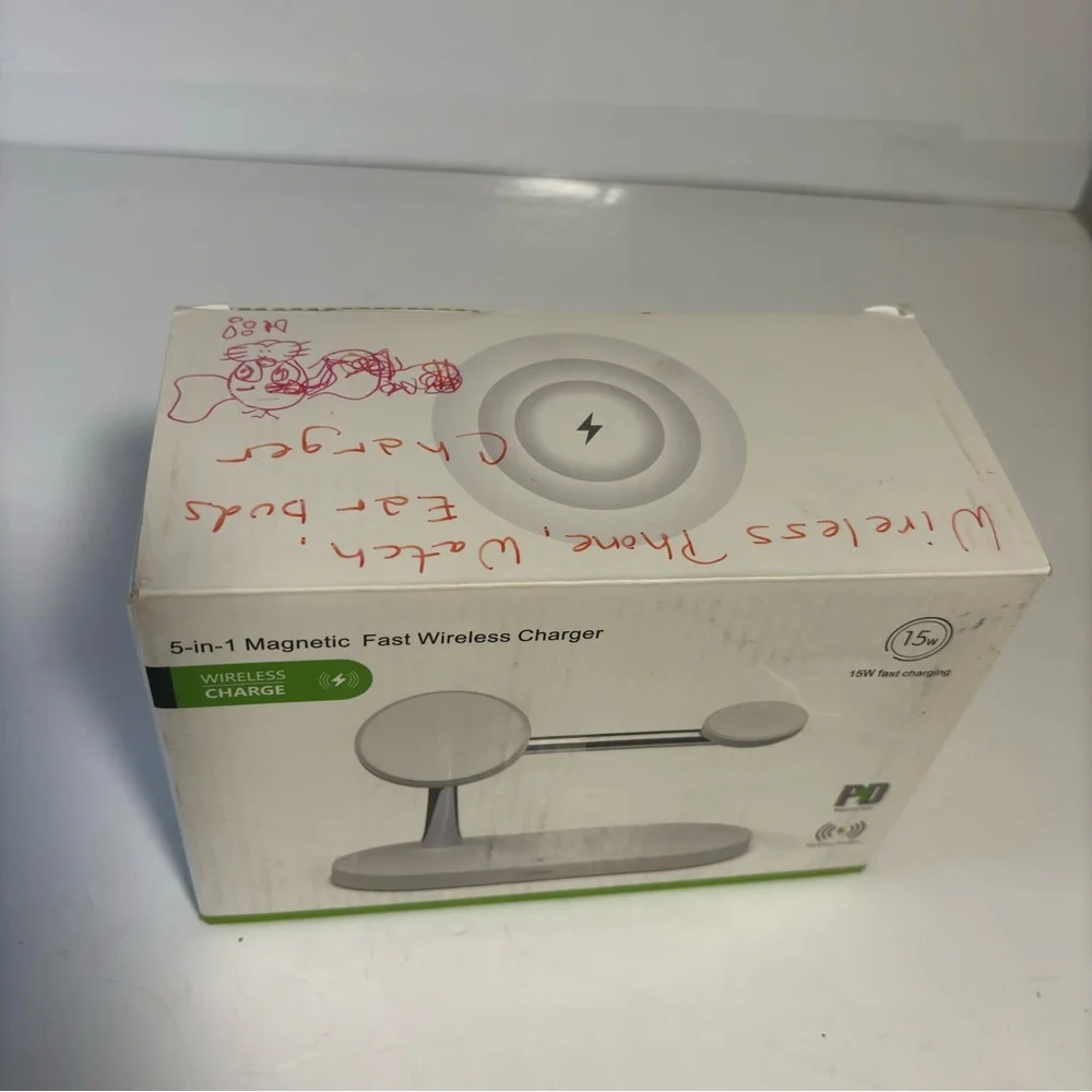 Waystar 3 in 1 magnetic charging station iPhone watch AirPods open box pre-owned